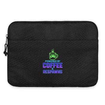 Powered by Coffee and Respawns - Laptoptasche 15" - Schwarz - Vorne