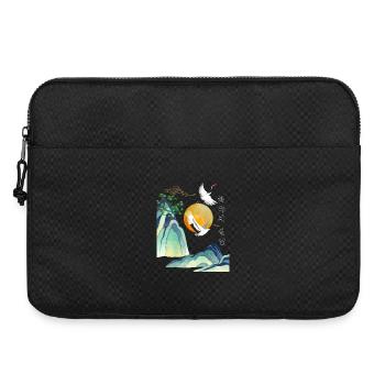 Korean Seollal Design – Cranes and Sun - Laptoptasche 15" - Schwarz - Vorne