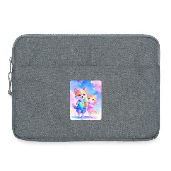 Hündchen, Kätzchen & Eiscreme - Laptop bag 15" - heather grey - Front