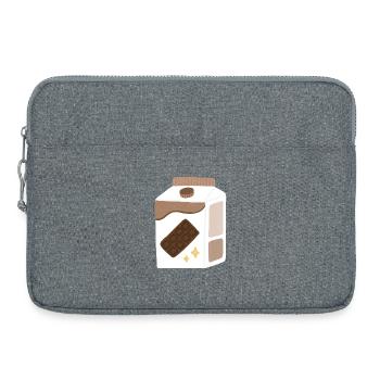 Carton de lait au chocolat - Sacoche pour ordinateur portable 15 pouces - gris chiné - Devant