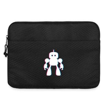 Roboter 3D-Effekt – Zukunft trifft KI Design - Laptoptasche 15" - Schwarz - Vorne