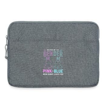 Expectant Mom Easter Gender Reveal - Laptop bag 15" - heather grey - Front