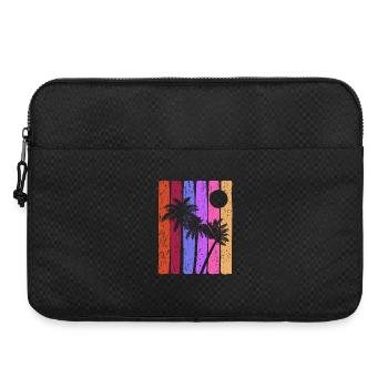 Tropische Sonnenuntergangsstreifen - Laptoptasche 15" - Schwarz - Vorne