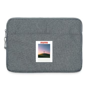 Glauben am Sonnenuntergang - Laptoptasche 15" - Grau meliert - Vorne