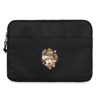 Harmonischer Buddha mit floralen Ornamenten  - Laptoptasche 15" - Schwarz - Vorne
