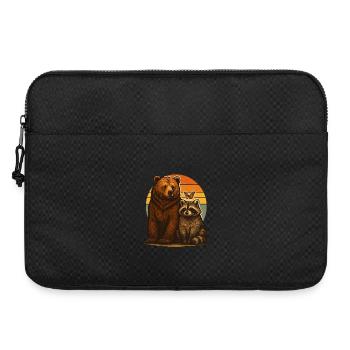 Amoureux des animaux des ratons laveurs d’ours - Sacoche pour ordinateur portable 15 pouces - noir - Devant