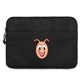 Figurine orange Tête drôle avec des cœurs - Sacoche pour ordinateur portable 15 pouces - noir - Devant