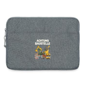 Site de construction de dinosaures - Sacoche pour ordinateur portable 15 pouces - gris chiné - Devant