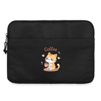 Chat Café Kawaii Latte - Sacoche pour ordinateur portable 15 pouces - noir - Devant