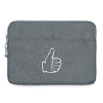 Plan du pouce levé - Sacoche pour ordinateur portable 15 pouces - gris chiné - Devant