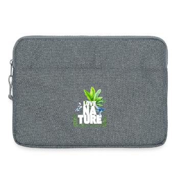 Liebe die Natur - Laptoptasche 15" - Grau meliert - Vorne