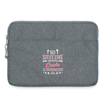 Voilà à quoi ressemble un nageur vraiment cool - Sacoche pour ordinateur portable 15 pouces - gris chiné - Devant