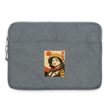 Astronaut Retro Space Comic - Sacoche pour ordinateur portable 15 pouces - gris chiné - Devant