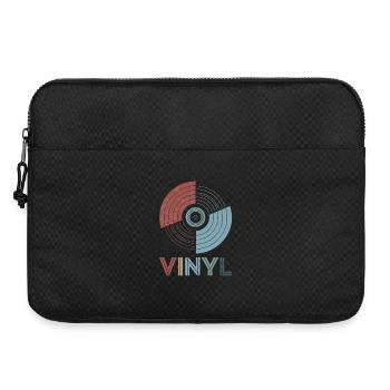 Vinyl rétro - Sacoche pour ordinateur portable 15 pouces - noir - Devant