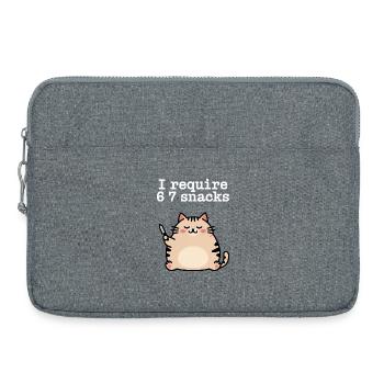 6-7 Mème Internet 6 7 Snack Cat - Sacoche pour ordinateur portable 15 pouces - gris chiné - Devant