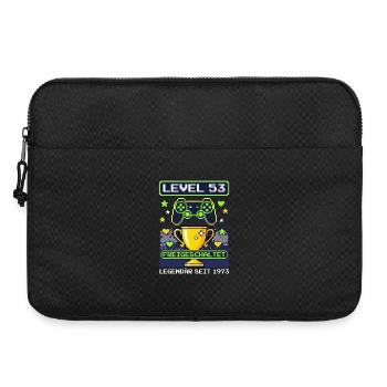 1973 Level 53 unlocked Gamer Geburtstag Jahrgang - Laptoptasche 15" - Schwarz - Vorne