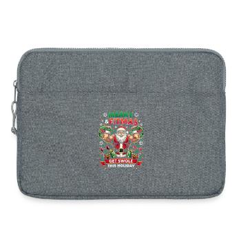 Santa Fitmas Krafttraining - Laptoptasche 15" - Grau meliert - Vorne