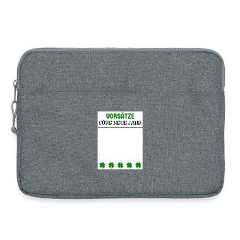New Year's Eve New Year's Eve Shamrock New Year's Resolutions - Laptop bag 15" - heather grey - Front
