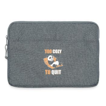 Panda Kuschelzeit Lesen - Laptoptasche 15" - Grau meliert - Vorne