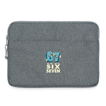 US Flag 67 Memes Six Seven - Sacoche pour ordinateur portable 15 pouces - gris chiné - Devant