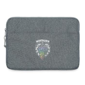 Grapes Rainbow Motif - Laptop bag 15" - heather grey - Front