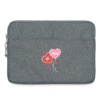 Be Mine - message of love - Laptop bag 15" - heather grey - Front