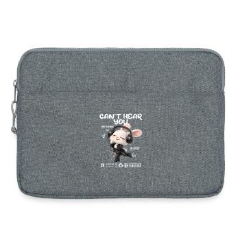 K-Pop Häschen mit Kopfhörern - Laptoptasche 15" - Grau meliert - Vorne