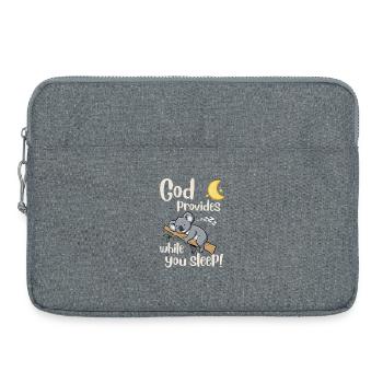 Jesus - Koala - God provides - christliches -Faith - Laptoptasche 15" - Grau meliert - Vorne