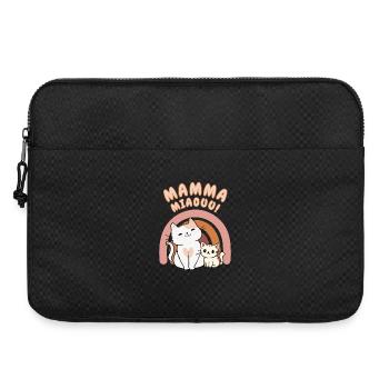 Mamma Meow – Katzenmama und ihr Kätzchen - Laptoptasche 15" - Schwarz - Vorne