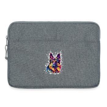 Art du berger chien - Sacoche pour ordinateur portable 15 pouces - gris chiné - Devant