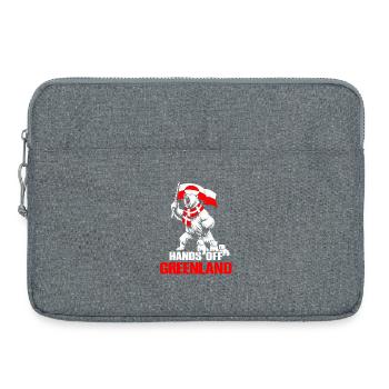 Ours polaire et drapeau Groenland - Sacoche pour ordinateur portable 15 pouces - gris chiné - Devant