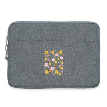 Watercolor Floral Magic Pattern - Laptop bag 15" - heather grey - Front