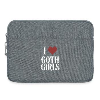 I Heart Goth Girls - Laptop bag 15" - heather grey - Front