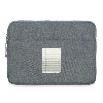 Papier Kostüm,  Gruppenkostüm Karneval - Laptoptasche 15" - Grau meliert - Vorne