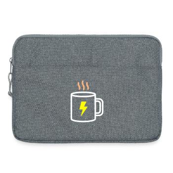 Kaffeebecher Energie Blitz - Laptoptasche 15" - Grau meliert - Vorne