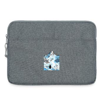 Gletscherpfad Pinguin - Laptoptasche 15" - Grau meliert - Vorne
