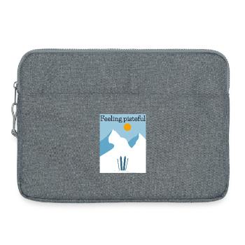 Sensation de ski alpin de piste - Sacoche pour ordinateur portable 15 pouces - gris chiné - Devant