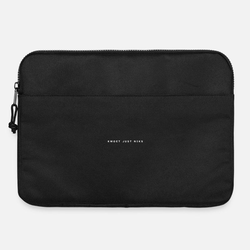 Kmoet just nothing, Antwerp dialect Shirts - Laptop bag 15" - black