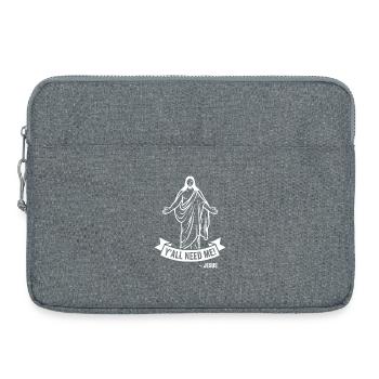 Yall Need Me Jesus Christian Quote - Laptoptasche 15" - Grau meliert - Vorne