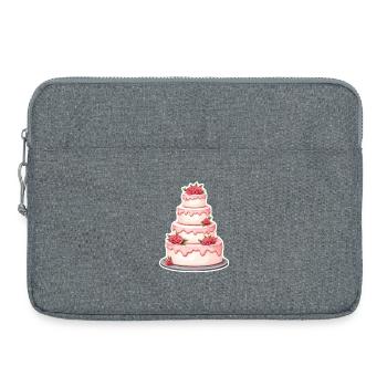 Cake Wedding - Laptop bag 15" - heather grey - Front