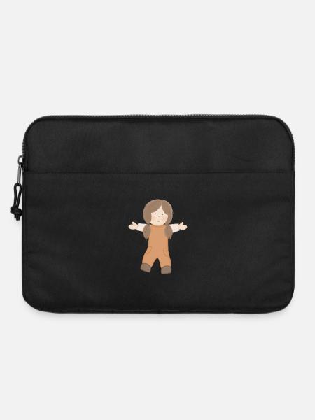 La poupée joyeux en dongarees - Sacoche pour ordinateur portable 15 pouces - noir