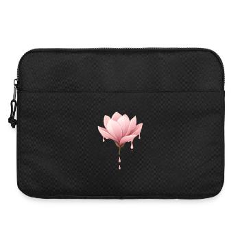 Magnolia Blossom Illustration Dripping Flower - Laptop bag 15" - black - Front