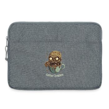Monstre du café - Zombie caféine - Râle du matin - Sacoche pour ordinateur portable 15 pouces - gris chiné - Devant
