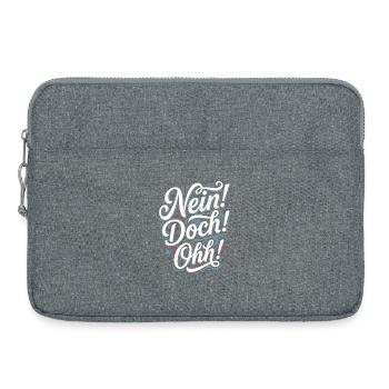 Nein Doch Ohh Typo-Statement - Laptoptasche 15" - Grau meliert - Vorne