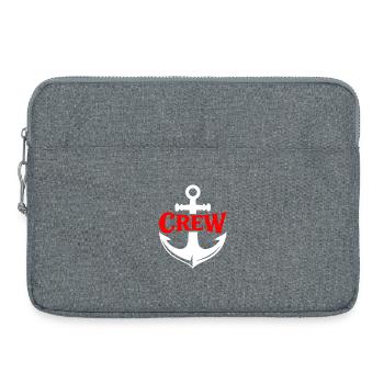 Icône de l’équipage d’ancre - Sacoche pour ordinateur portable 15 pouces - gris chiné - Devant