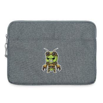 Alien Steampunk Warrior Armor Brass - Laptop bag 15" - heather grey - Front