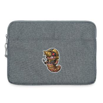 Ver de Terre Steampunk Forage et Mineur - Sacoche pour ordinateur portable 15 pouces - gris chiné - Devant