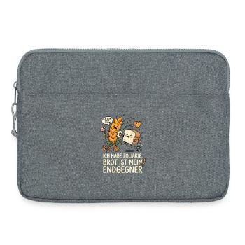 Zöliakie Brot Gegner Humor Design - Laptoptasche 15" - Grau meliert - Vorne