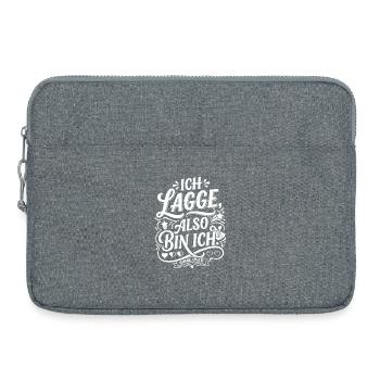 Ich lagge also bin ich Gamer Spruch - Laptoptasche 15" - Grau meliert - Vorne