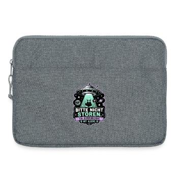 Bitte nicht stören – Alien Edition - Laptoptasche 15" - Grau meliert - Vorne